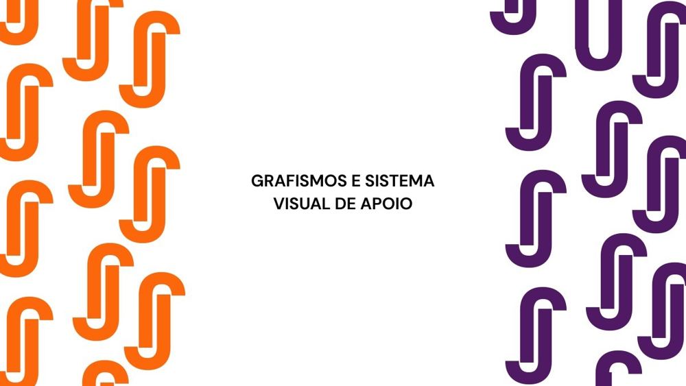 Grafismos de apoyo con la J en naranja y violeta